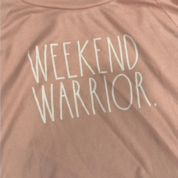 Rae Dunn "Weekend Warrior" Long Sleeve Pajama Set Sz L Soft Sleepwear - Picture 3 of 4